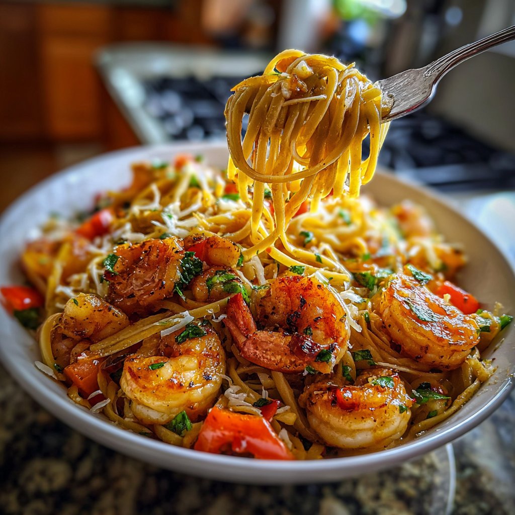 Easy Shrimp Stir-Fry Pasta