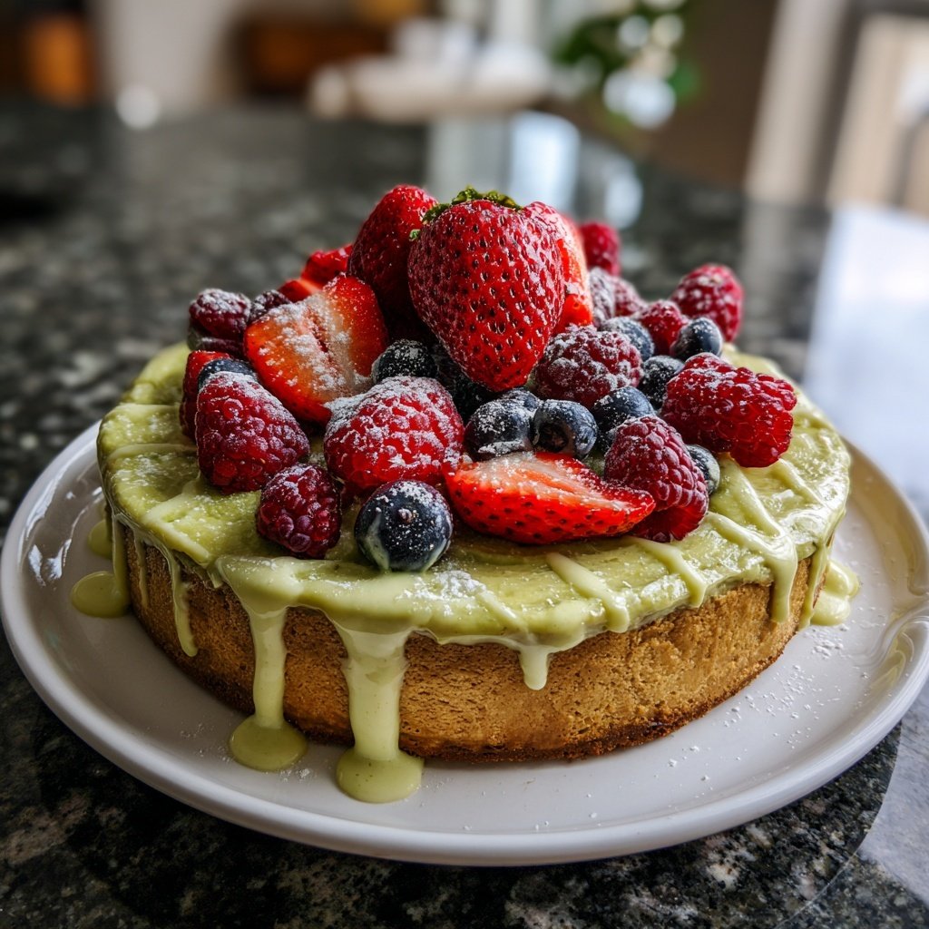 Avocado Lime Tart with Berries