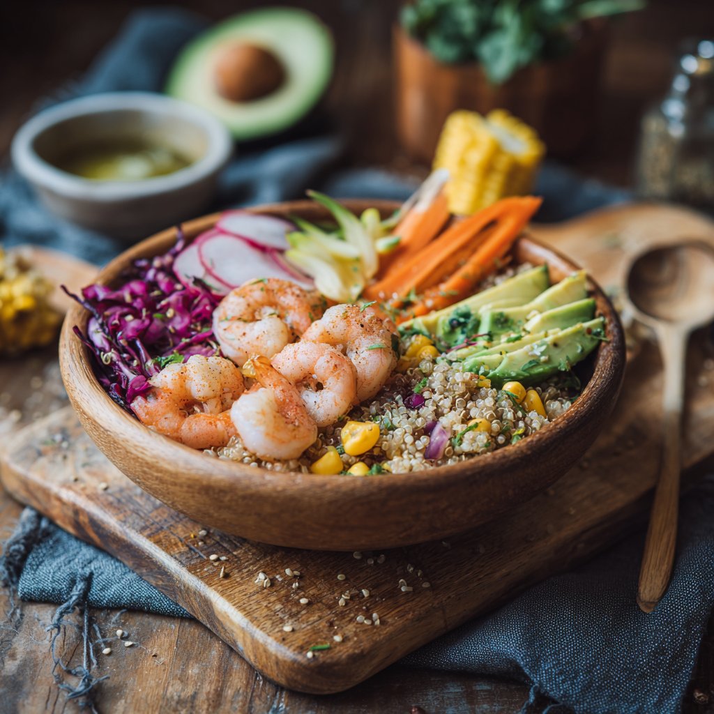 Healthy Shrimp and Quinoa Bowl