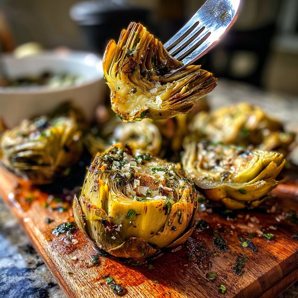 Garlic Roasted Artichoke Hearts