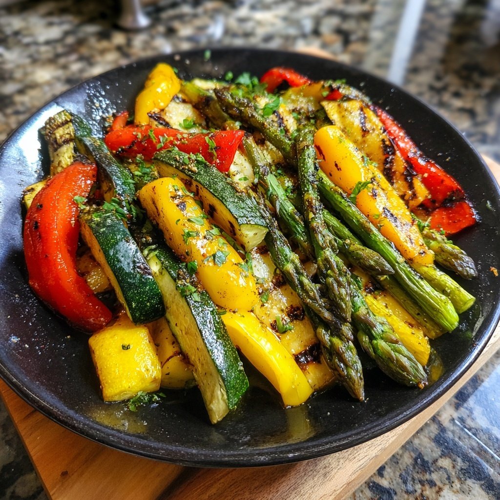 Healthy Lemon Herb Grilled Veggies