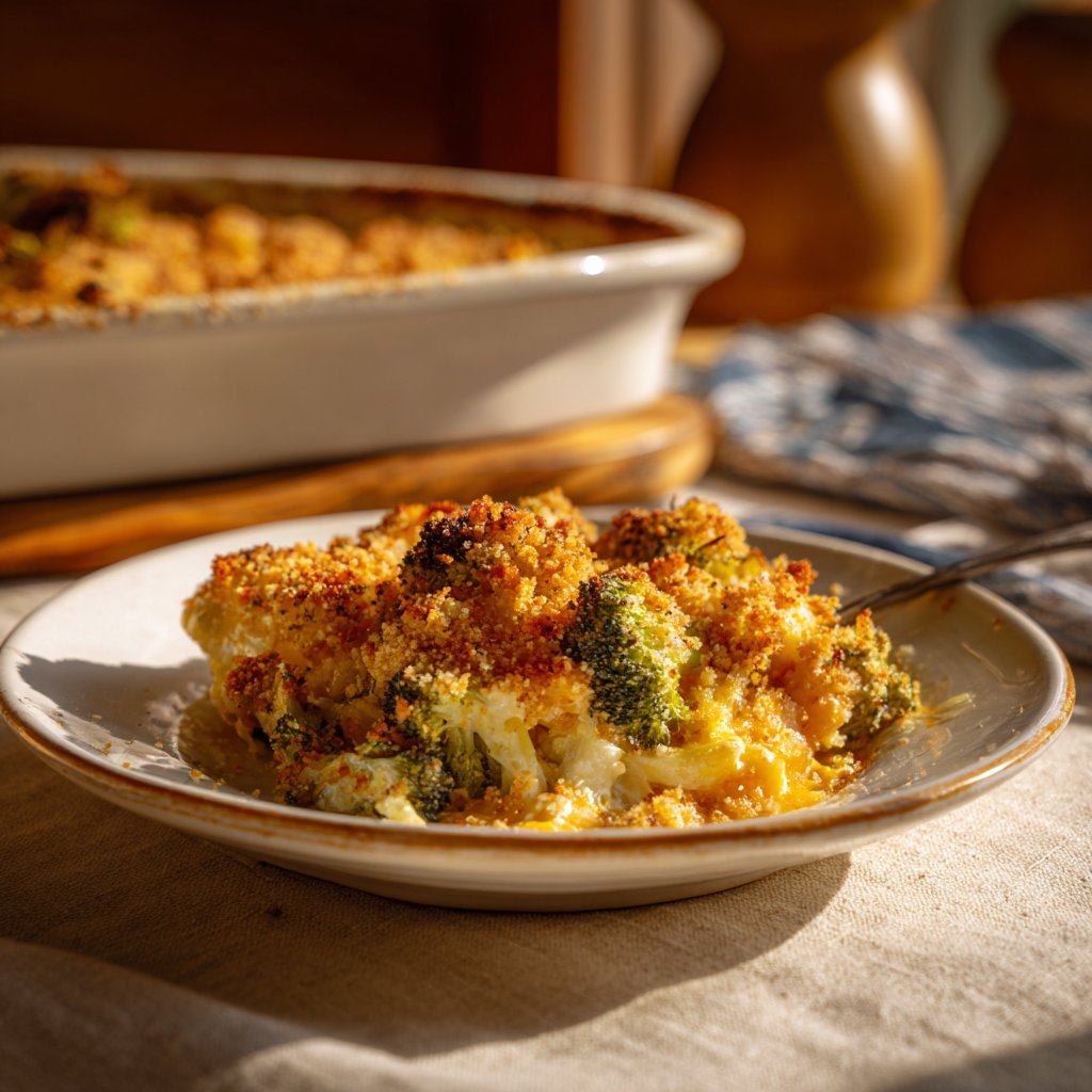 Cheesy Cauliflower and Broccoli Bake
