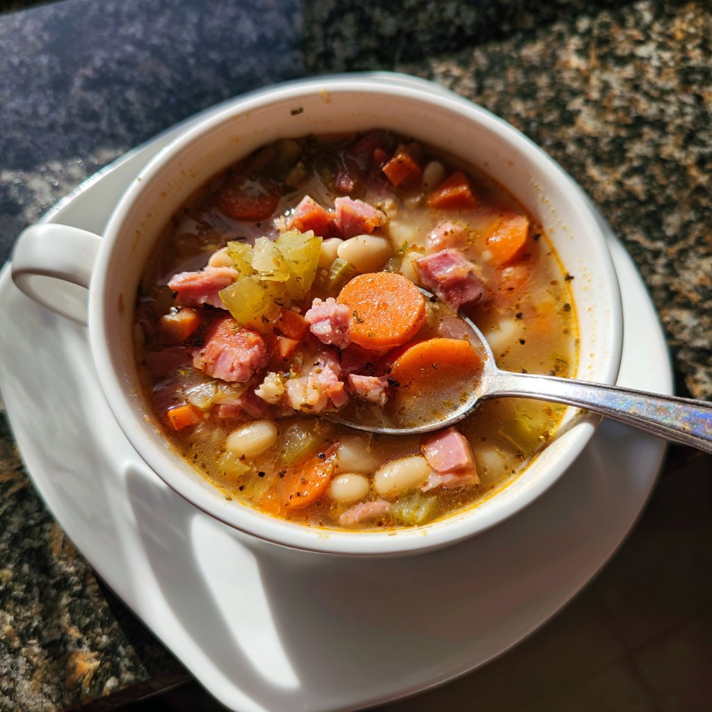Ham and Bean Soup with Hearty Veggies
