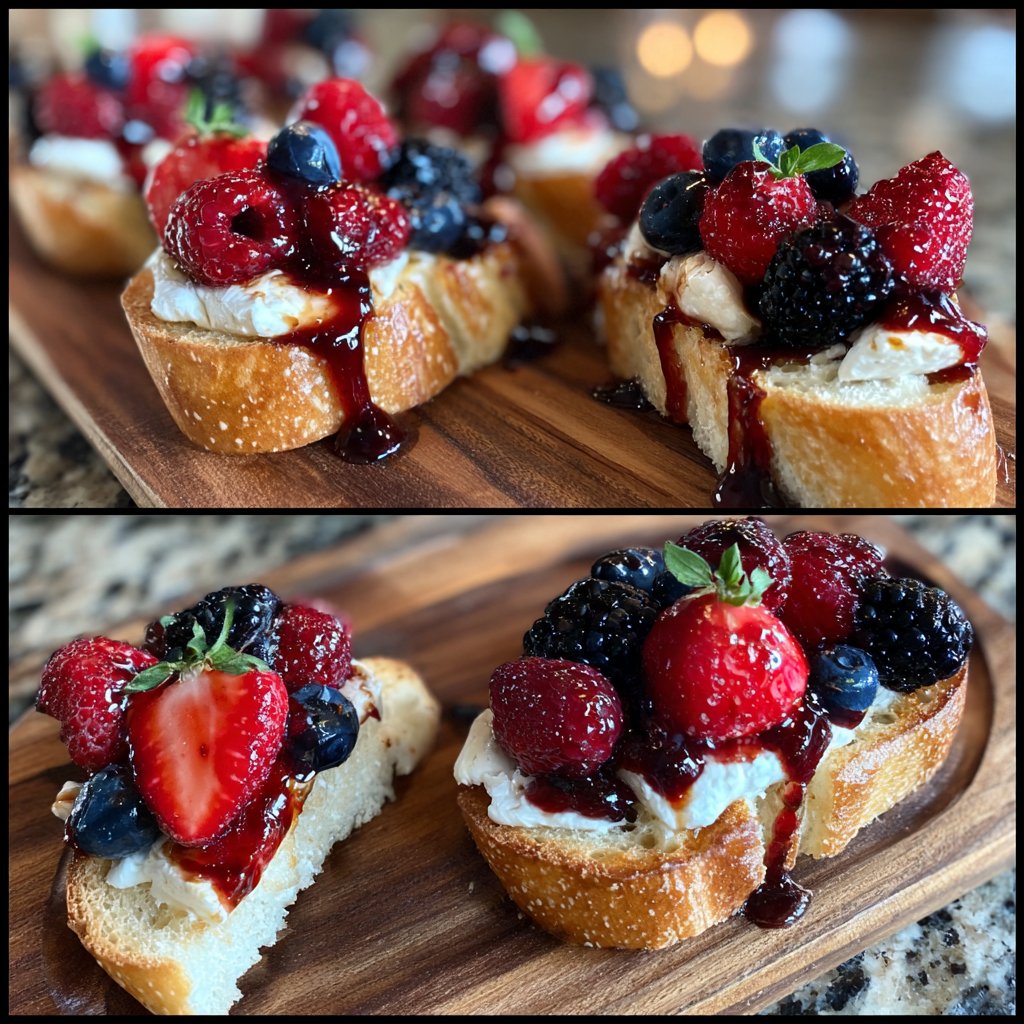 Berry Balsamic Glazed Crostini